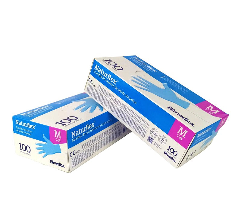 Guantes de Nitrilo Sin Polvo Naturflex