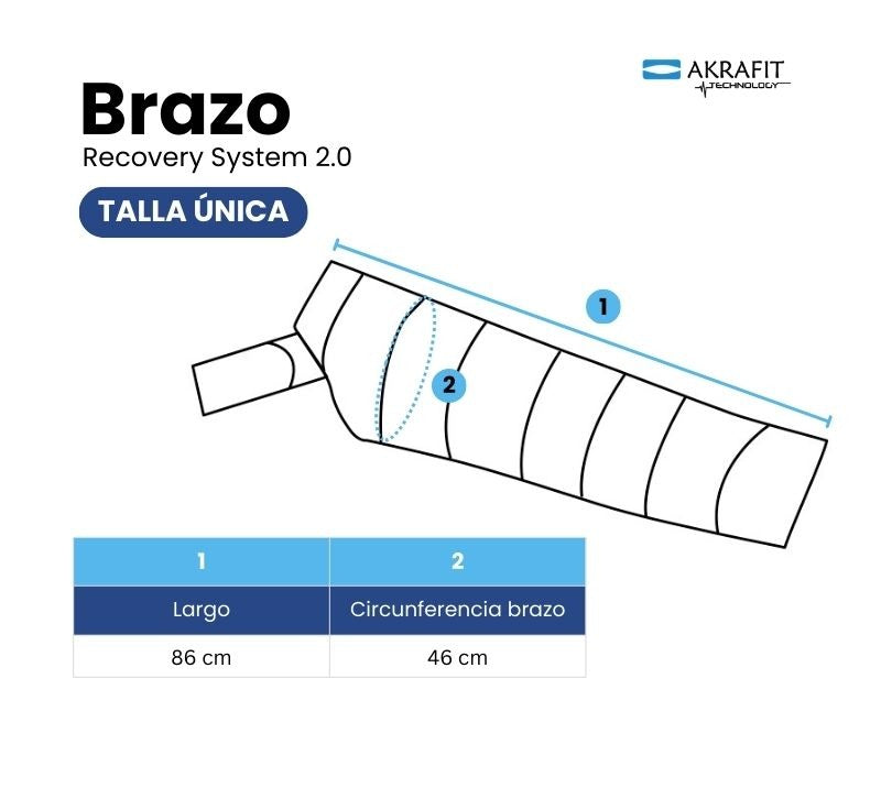 Brazo 2.0 Akrafit Recovery System, Talla Única
